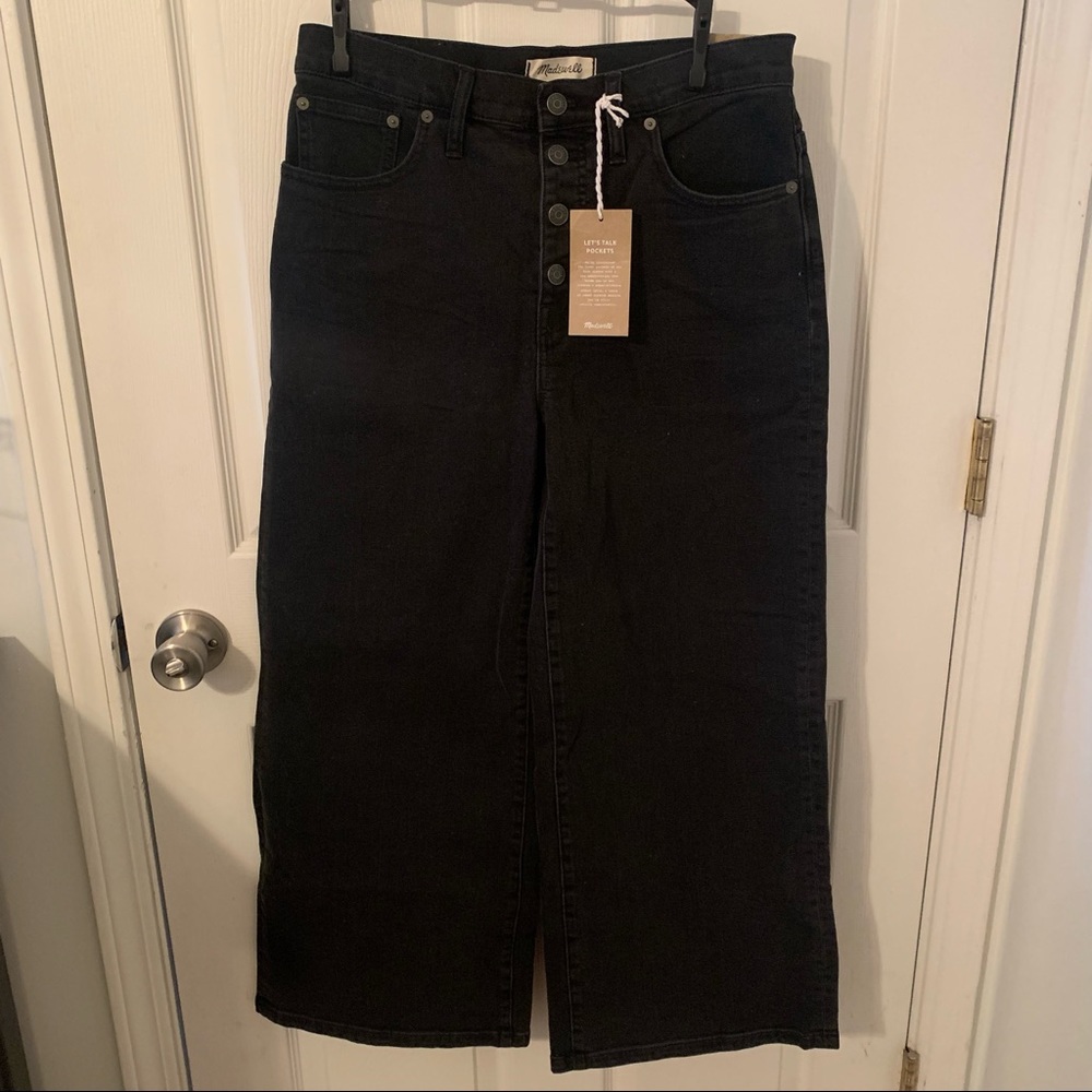 Madewell High Rise Cropped Wide Leg Jeans